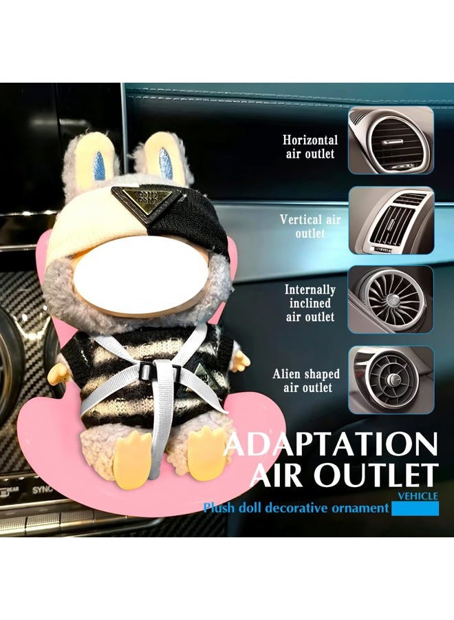NUJOLI Car Seat for La bu bu Dolls 10-17cm, Car Decoration Chair with Air Vent Clip, Doll Accessories Sofa Seat Suitable for Fans Dolls Collectors Display - Image 3