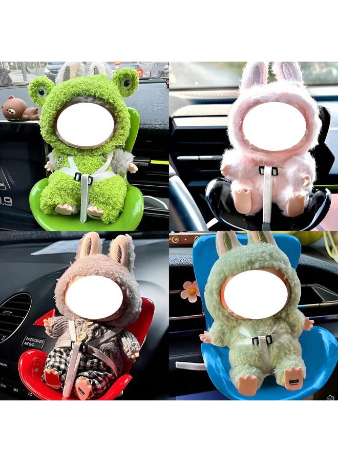 NUJOLI Car Seat for La bu bu Dolls 10-17cm, Car Decoration Chair with Air Vent Clip, Doll Accessories Sofa Seat Suitable for Fans Dolls Collectors Display - Image 2