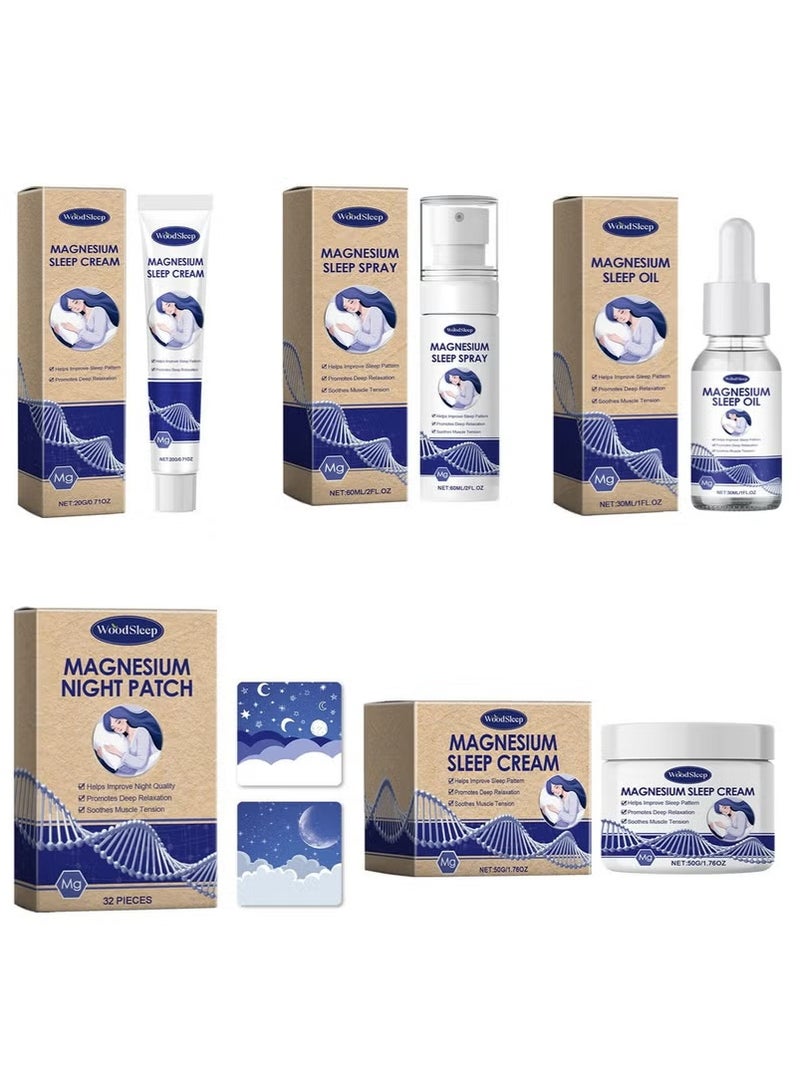 وودسليب جودة النوم العناية الليلية العناية بالجسم 30 مل زيت العناية 60 مل رذاذ العناية 20 جم كريم العناية 50 جم كريم العناية 32 قطعة لصقات العناية - Image 1