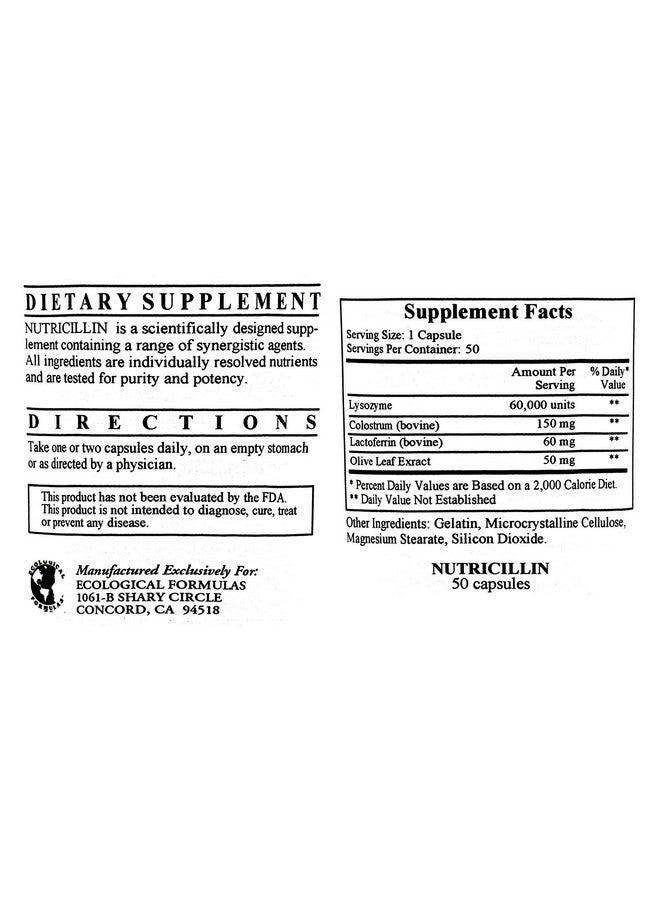 Ecological Formulas نوتريسيلين 50 كبسولة - 3 عبوات - صيغ بيئية / أبحاث القلب والأوعية الدموية - Image 2