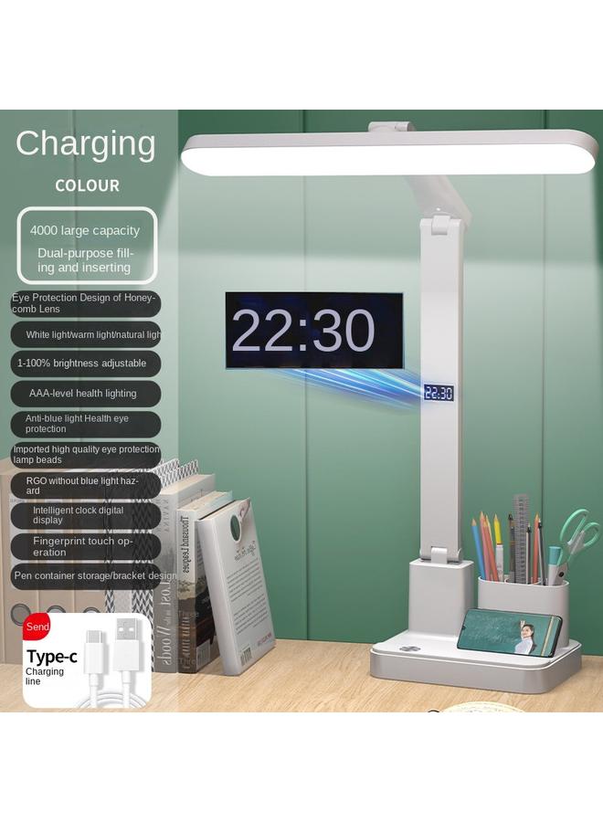 Bluejw Intelligent Digital Display Desk Lamp Eye Protection Study Student Dormitory Eyesight Protection Children Do Homework Bedroom Bedside Reading Lamp - Image 1