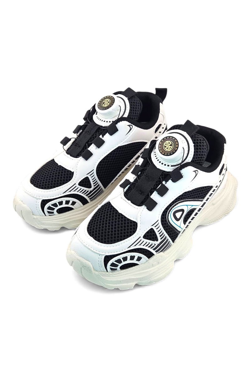 Feet First Bolt Flow Kids Lightweight Sports Sneakers 86-894-40 Black/White/Purple - Image 3
