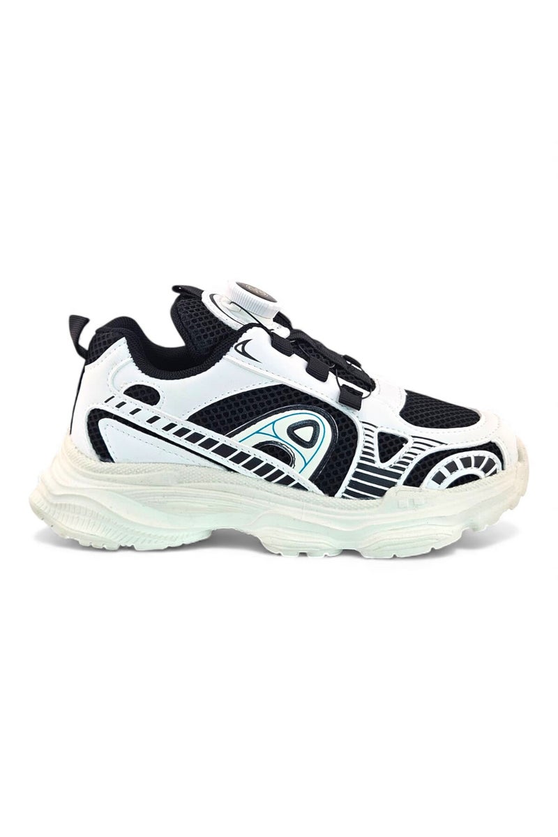 Feet First Bolt Flow Kids Lightweight Sports Sneakers 86-894-40 Black/White/Purple - Image 1