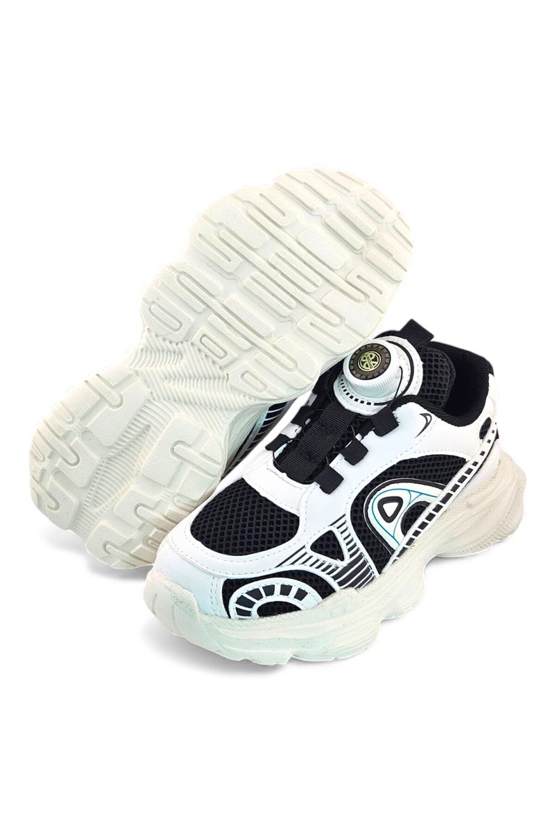 Feet First Bolt Flow Kids Lightweight Sports Sneakers 86-894-40 Black/White/Purple - Image 4
