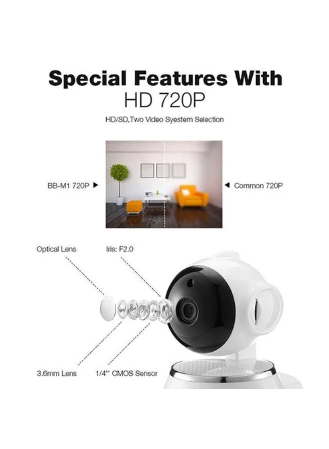 كروني تتميز كاميرا Nip-Q6 عالية الدقة اللاسلكية بتقنية واي فاي برؤية ليلية ذكية وصوت ثنائي الاتجاه وكشف الحركة، مما يتيح مراقبة الشبكة بشكل آمن ومناسبة للبيئات الداخلية والخارجية - Image 3