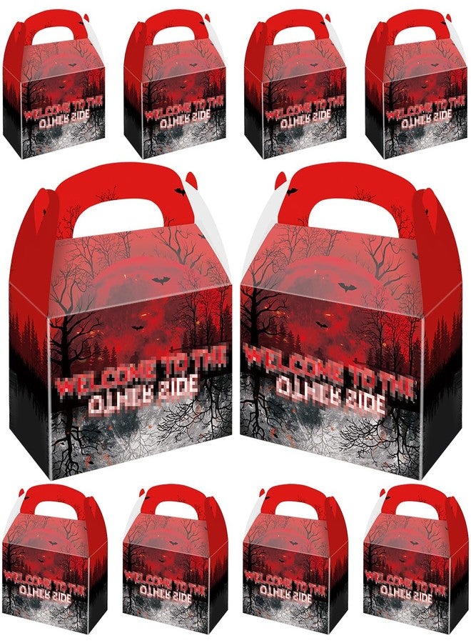 أو روي صندوق هدايا لحفلات أعياد الميلاد بتصميم غابة مرعبة مقلوب من OU RUI، مكون من 12 قطعة، صندوق حلوى ووجبات خفيفة بتصميم غابة غريبة، مثالي لتزيين حفلات الغرباء. - Image 1