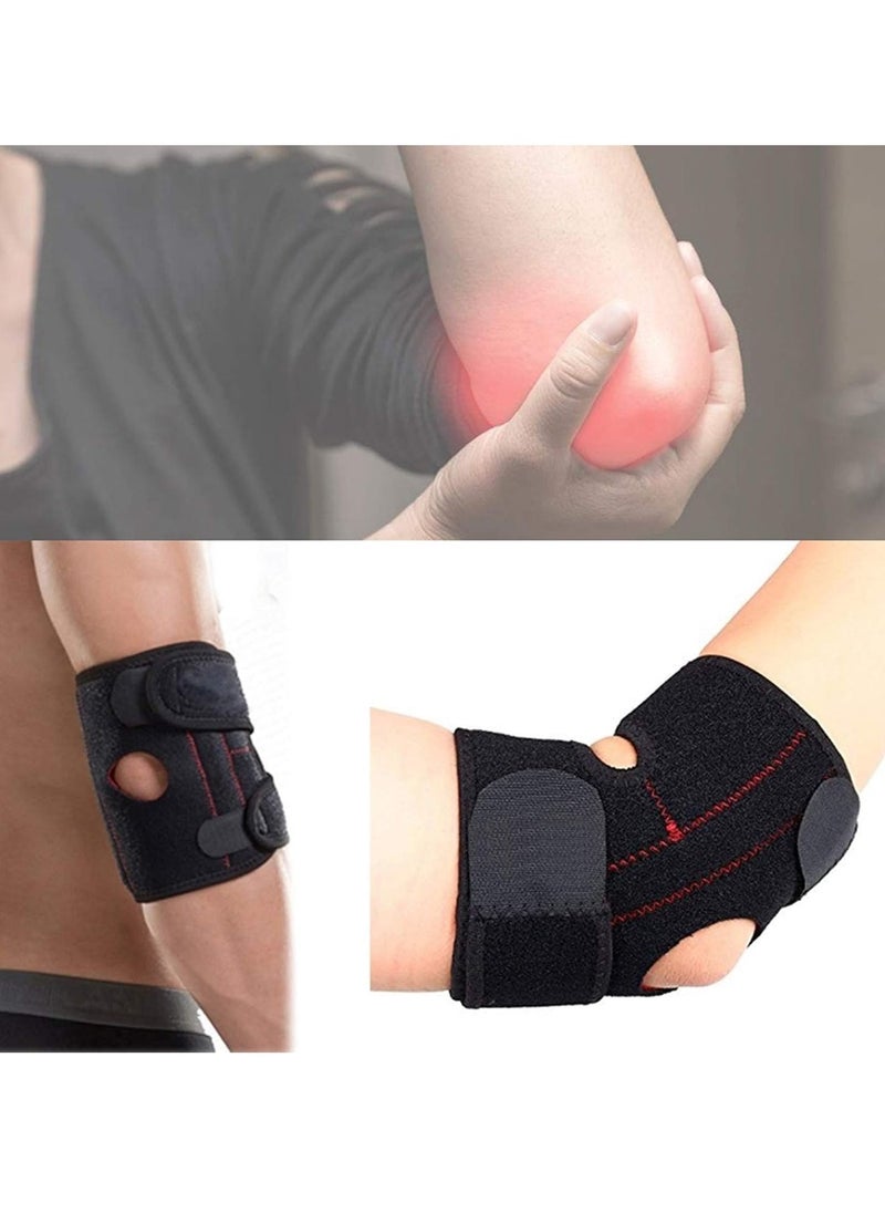 Excefore Elbow Brace, Elbow Support Sleeve Brace, Adjustable Neoprene Tennis Elbow Brace Wrap Arm Support Strap Band Tendonitis Elbow Brace for Men and Women - Image 2