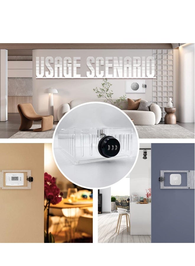 Large Universal Thermostat Lock Box with Combination Lock Clear Thermostat Guard for Wall Fits Thermostats 6.5 X 4.6 X 2.1in or Smaller (1PCS) - Image 5