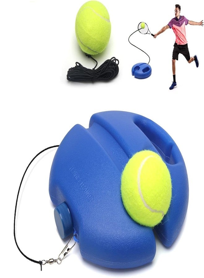Petrichor Solo Tennis Trainer Rebound Ball with String - Portable Tennis Practice Rebounder Kit, Long Elastic Rope Training Equipment Tool for Adults, Kids & Beginners. - Image 1