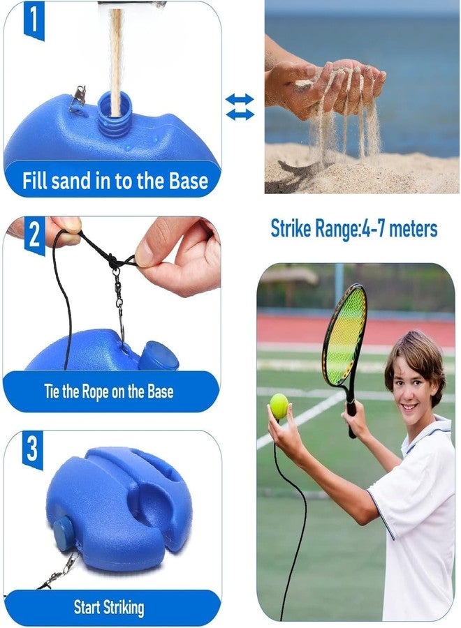 Petrichor Solo Tennis Trainer Rebound Ball with String - Portable Tennis Practice Rebounder Kit, Long Elastic Rope Training Equipment Tool for Adults, Kids & Beginners. - Image 4
