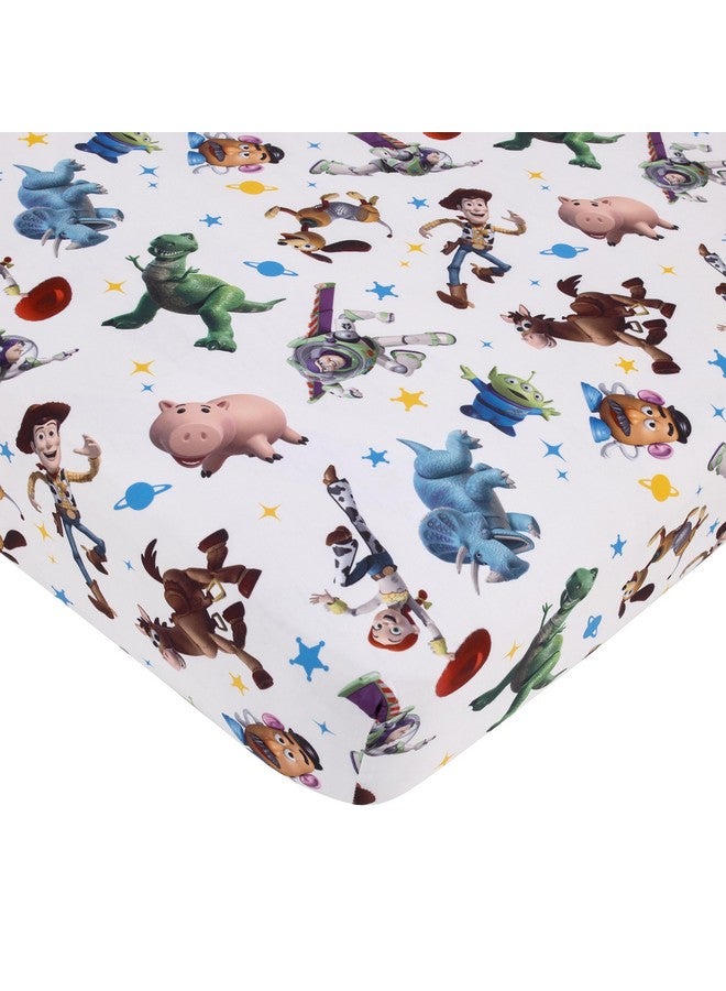 NoJo NoJo Disney Toy Story Taking Action Blue, Green and Yellow 4 Piece Toddler Bed Set - Comforter, Fitted Bottom Sheet, Flat Top Sheet, and Reversible Pillowcase - Image 2