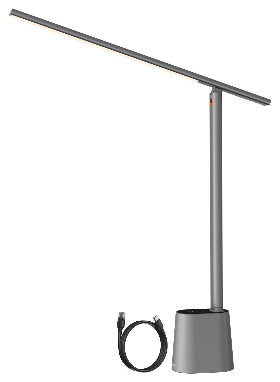 LED Desk Lamp Auto-Dimming Smart Table Light – 47" Wide Illumination, 940 Lux Brightness, 250 Lumens, 5W, Eye-Caring Full-Spectrum Lighting, 3 Adjustable Color Modes, Touch Control, 180° Foldable Arm, Rechargeable 2200mAh Battery, USB-C Fast Charging for Home Office, Bedroom, Living Room, Painting & Study (Dark Grey)