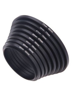 NIBEMINENT 8-Piece Filter Step Up Rings Adapter Black  - Image 2