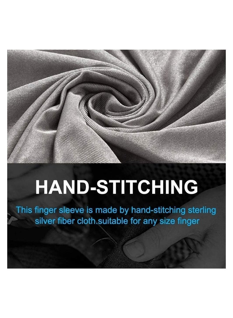 Captaintech PUBG Mobile Game Finger Sleeve Sets, Sterling Silver Fiber, Anti-Sweat Breathable Full Touch Screen Sensitive Shoot Aim Joysticks Finger Set, Rules of Survival (5 Pack, Gray)  - Image 5