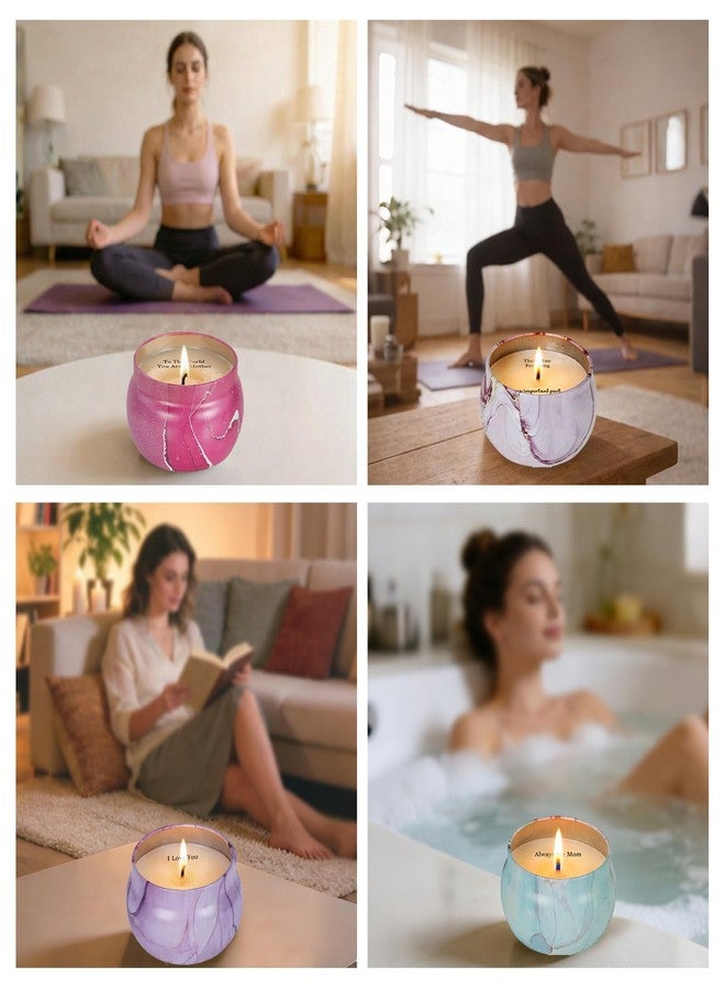 Cituarko Scented Candles for Mom - Mothers Day Candles Gift Set for Mom with Sayings, 4 Pack Aromatherapy Candles with Four Scents for Birthday Christmas, Hidden Message Candle 120H Long Lasting Burn 17.6 Oz - Image 4