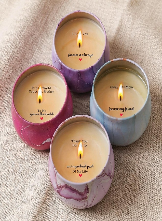 Cituarko Scented Candles for Mom - Mothers Day Candles Gift Set for Mom with Sayings, 4 Pack Aromatherapy Candles with Four Scents for Birthday Christmas, Hidden Message Candle 120H Long Lasting Burn 17.6 Oz - Image 2
