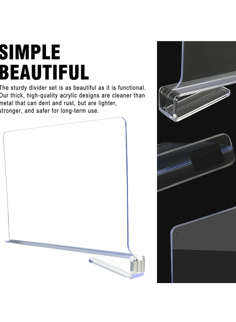 SYOSI 4 Pack Acrylic Shelf Dividers for Wardrobe, Wood Closets Clear Shelf Separator, Adjustable Clothing Organizer Wardrobe Dividers, Suitable for Bedroom Closet Shelves Organizer - Image 5