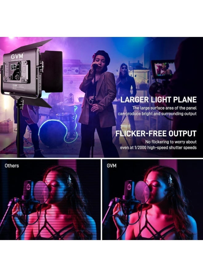 GVM Great Video Maker GVM 680RS-3L RGB LED Studio Video Light 3-Light Panel Kit, Bi-Color Soft Lighting with APP Control & 8 Effects - Image 4