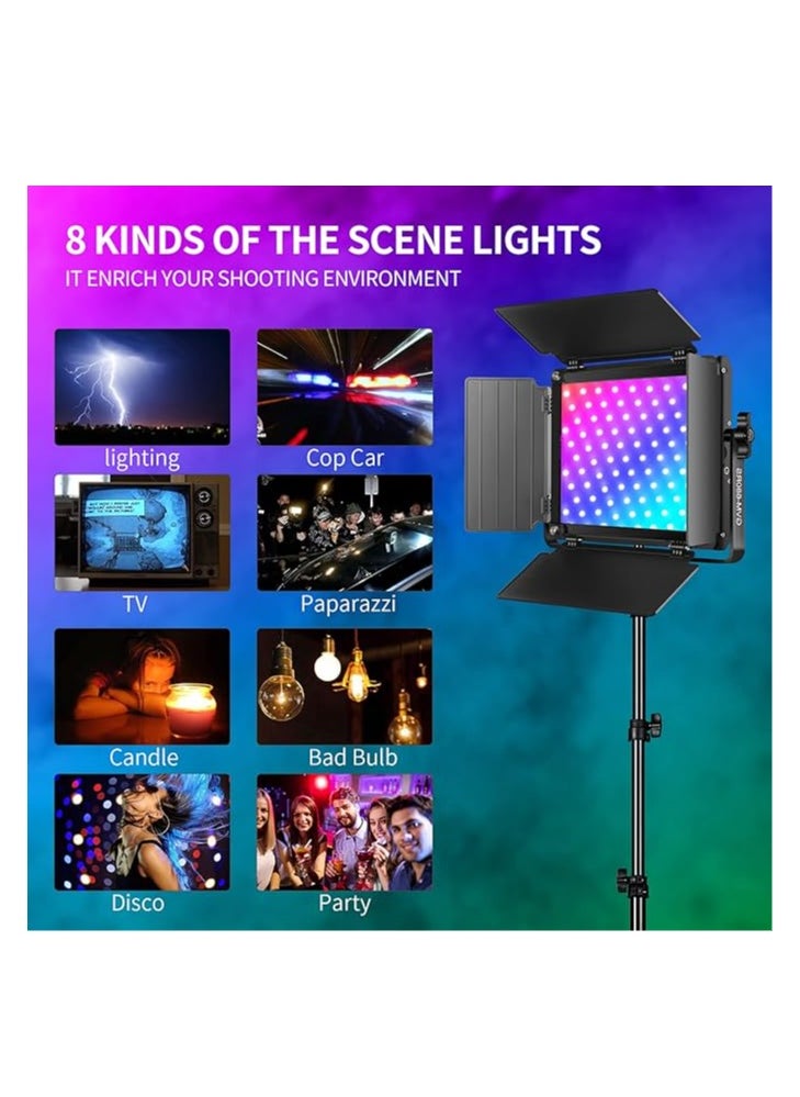 GVM Great Video Maker GVM RGB LED Video Light Kit, Dimmable Photography Lighting with APP Control, 680RS 50W 3 Packs Led Panel Light for YouTube Studio, Video Shooting, Gaming, Streaming, Zoom, Broadcasting, Conference  - Image 2