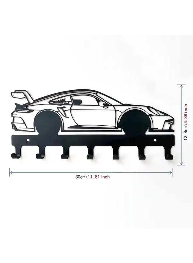 Industrial Metal Car Key Holder Wall Mount Black Key Hanger Home Organization Decor - Image 4