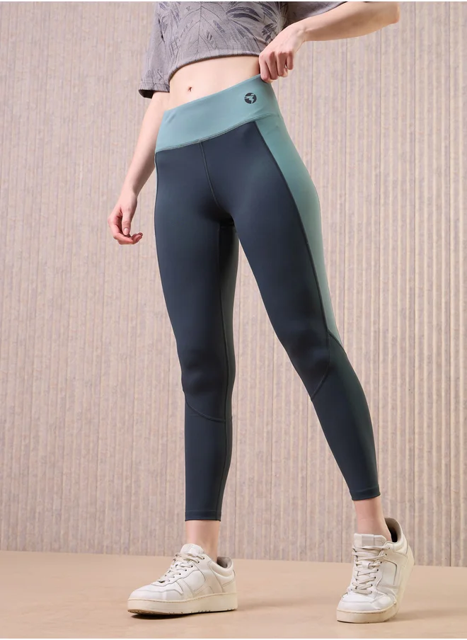 تكنوسبورت Women Color Block 4-Way Stretch Leggings