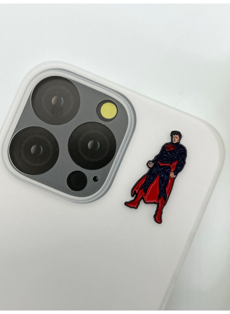 4 pieces of Metal stickers - Superman and Batman Stickers - Premium Quality Metal for Mobile, Laptop, Backpacks and more - Image 2