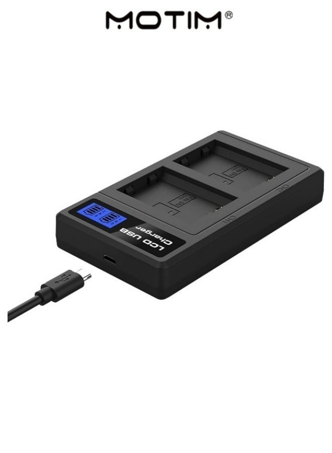 موتيم شاحن كاميرا بديل LP-E12 مع فتحات مزدوجة لشاحن بطارية USB ذكي USB من Canon EOS-M EOS M2 و EOS M10 و EOS M50 و EOS M50 Mark II و EOS M100 و EOS M200 و SX70 HS Rebel SL1 والكاميرات الرقمية شاحن بطارية USB الذكي  - Image 2