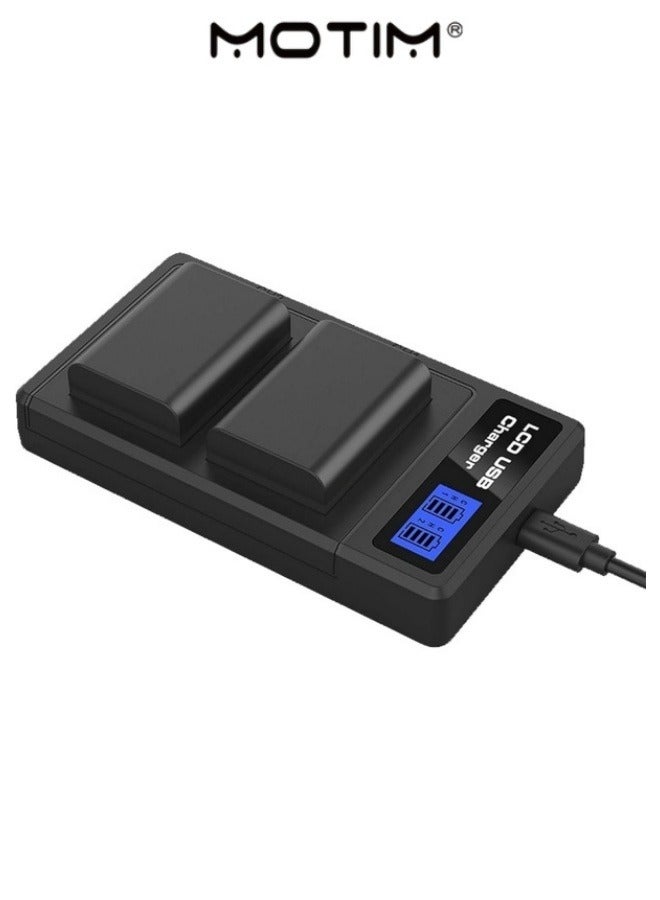 موتيم شاحن كاميرا بديل LP-E12 مع فتحات مزدوجة لشاحن بطارية USB ذكي USB من Canon EOS-M EOS M2 و EOS M10 و EOS M50 و EOS M50 Mark II و EOS M100 و EOS M200 و SX70 HS Rebel SL1 والكاميرات الرقمية شاحن بطارية USB الذكي  - Image 3