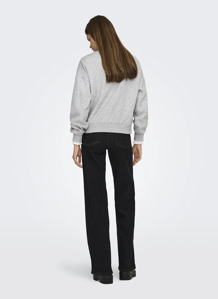 اونلي Graphic Crew Neck Sweatshirt