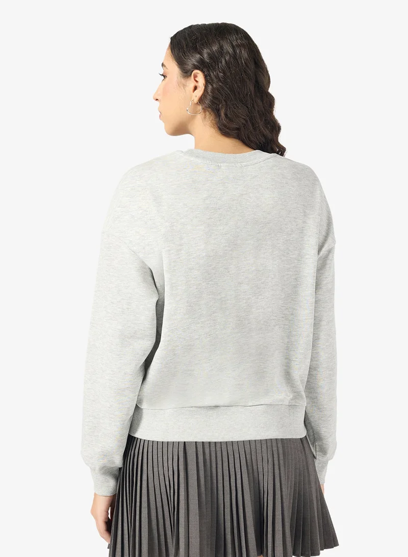 اونلي بلوزة بياقة دائرية برسومات