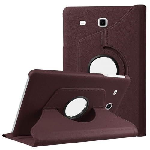 TGK 360 Degree Rotating Case Cover for Samsung Galaxy Tab E (9.6 inch) SM- T560, T561,T565, T567V (Brown) - Image 1