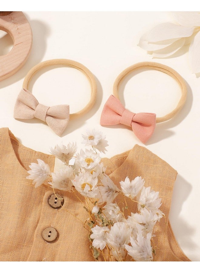 چولي بوز عصابات رأس من النايلون لحديثي الولادة، 20 قطعة، مقاس 2 بوصة، أقواس شعر للأطفال الرضع والأطفال الصغار