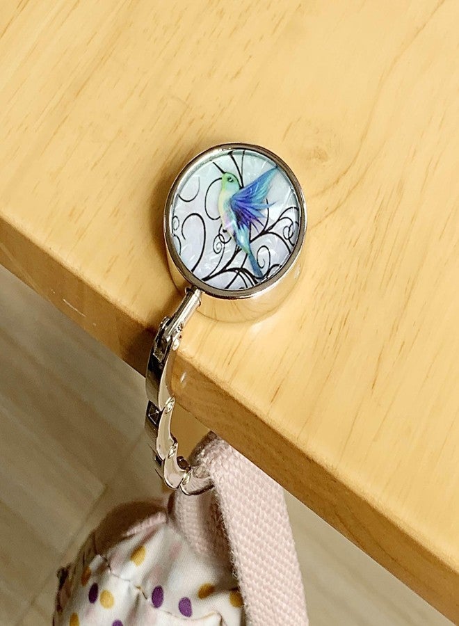 KSMD Compact Round Purse Hooks for Table and Bars,Portable Purse Hanger Organizers Hooks Handbag Holder Pocketbook Holder Bag Storage for Desk Bag (Hummingbird) - Image 4