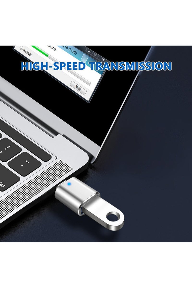 USB C إلى USB - USB C إلى C محول | USB C إلى USB 3.0 محول مع مصباح | USB إلى USB محول متوافق محول مناسب لوحة المفاتيح والفأرة و USB محرك الأقراص والهواتف المحمولة والأجهزة اللوحية والسيارات - Image 4