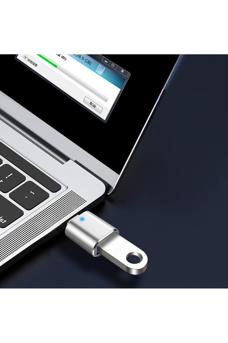 USB C إلى USB - USB C إلى C محول | USB C إلى USB 3.0 محول مع مصباح | USB إلى USB محول متوافق محول مناسب لوحة المفاتيح والفأرة و USB محرك الأقراص والهواتف المحمولة والأجهزة اللوحية والسيارات - Image 2