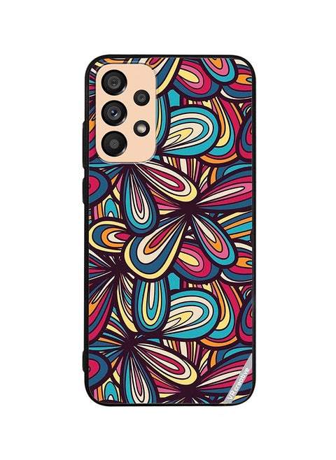 Protective Case Cover For Samsung Galaxy A72 Flower Abstract Design Multicolour