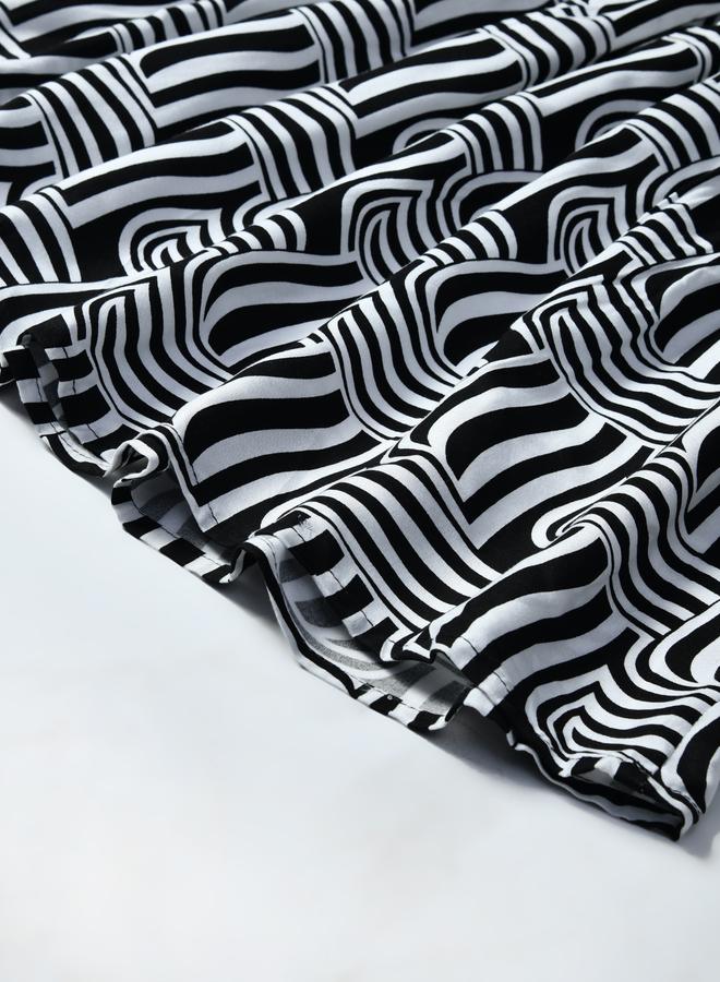 بيلا مودا فستان بطبعة مموجة - Image 4