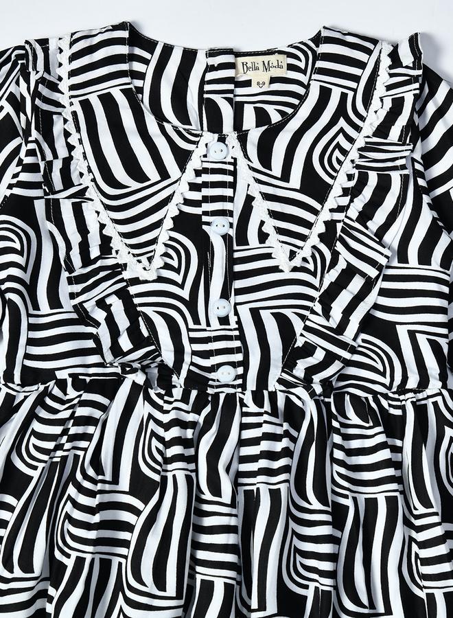 بيلا مودا فستان بطبعة مموجة - Image 3