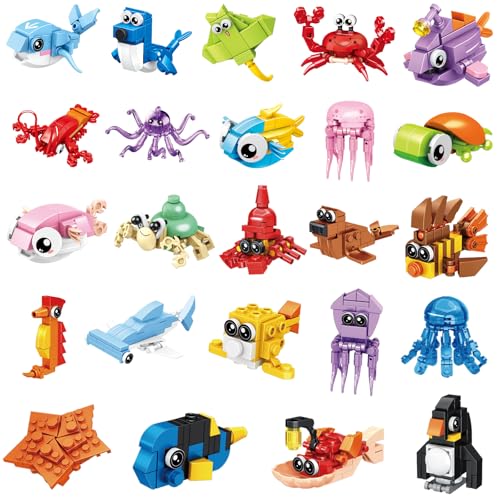 BRICHBROW Party Favors for Kids 24 Pack Animals Building Blocks for Goodie Bags Stocking Stuffers Classroom Prizes Birthday Gifts Toy Building Sets for Kids 612yrs - Image 1