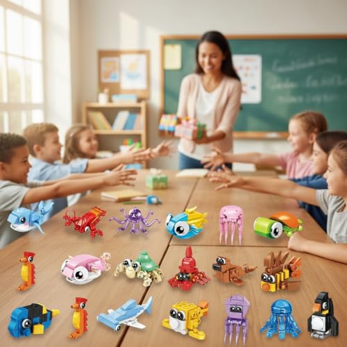 BRICHBROW Party Favors for Kids 24 Pack Animals Building Blocks for Goodie Bags Stocking Stuffers Classroom Prizes Birthday Gifts Toy Building Sets for Kids 612yrs - Image 5
