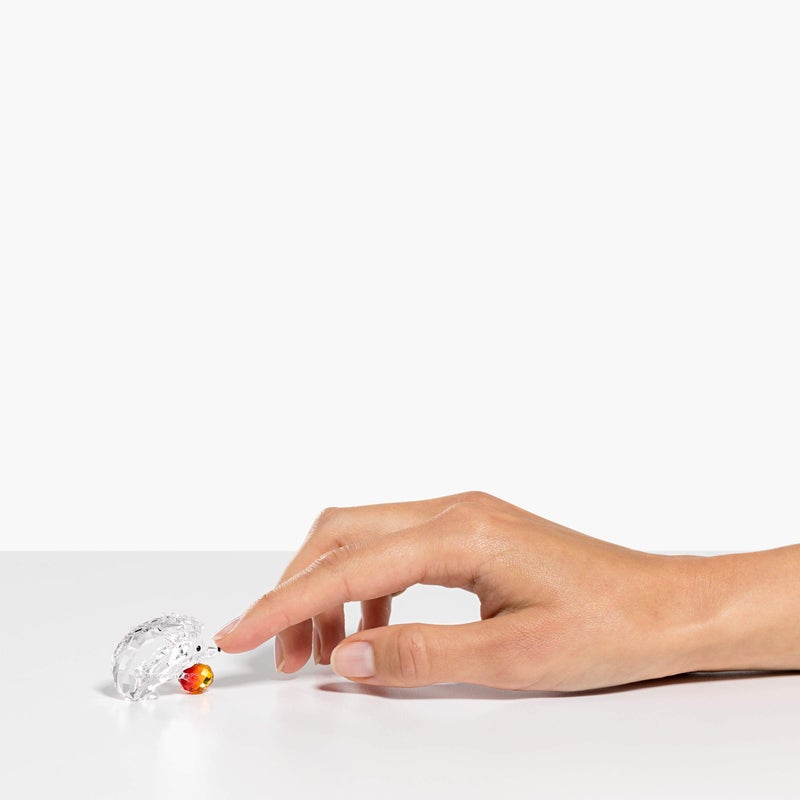 SWAROVSKI Peaceful Countryside Hedgehog with Apple  Clear and Red Crystal Figurine  Part of The Peaceful Countryside Collection - Image 2