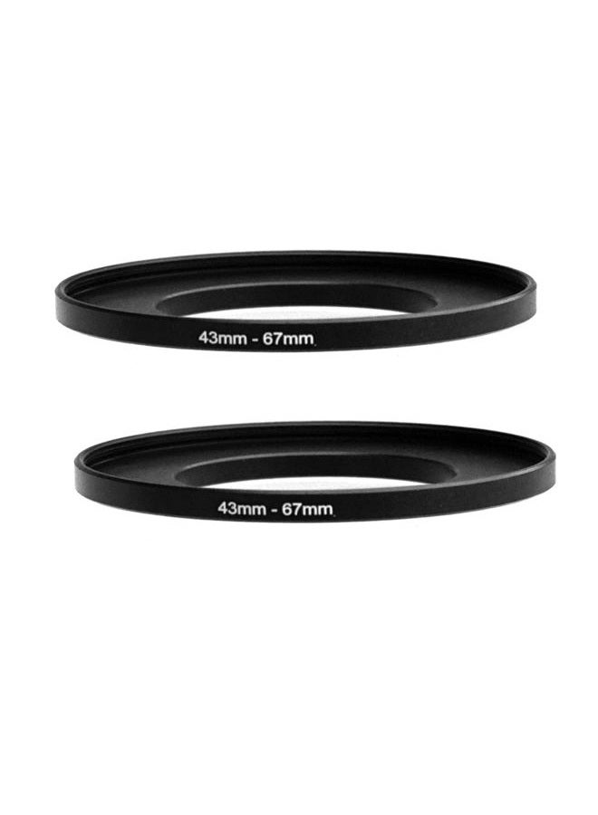 Fotasy (2 Pcs) 43-67MM Step Up Ring Adapter, 43mm to 67mm Filter Ring, 43 mm Male 67 mm Female Stepping Up Ring for DSLR Camera Lens and ND UV CPL Infrared Filters - Image 2