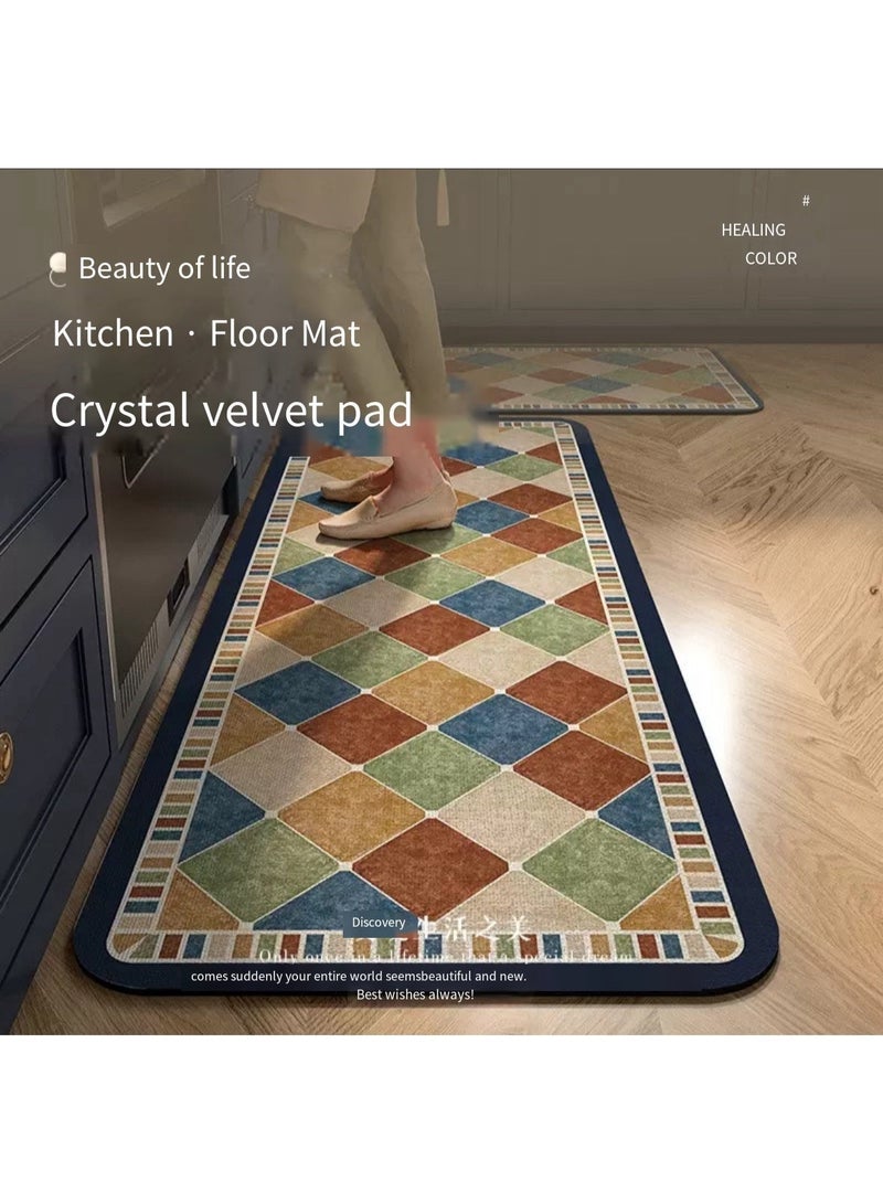 Boho Kitchen Rug 1 Piece with Runner Non Slip Kitchen Rugs and Mats Washable Kitchen Mats for Floor Thick Kitchen Floor Mat Carpet Runner Rugs for Hallway Laundry Holiday Decor - Image 2