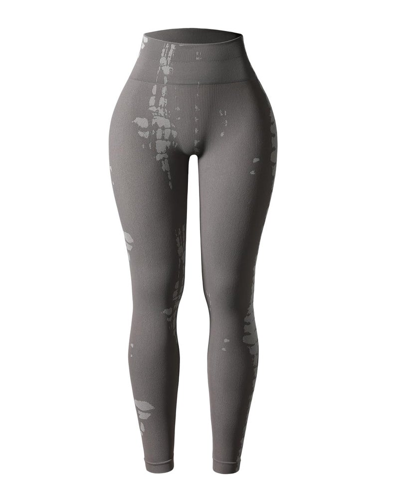 AUROLA Serpent Seamless Scrunch Workout Leggings for Women,Tummy Control Squat Proof Pants,Mocha,S - Image 4