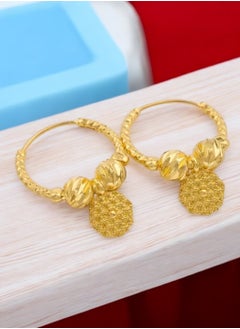 GOLDMAX Elegant 21k Gold Plated Small Earrings For Women  - Image 2