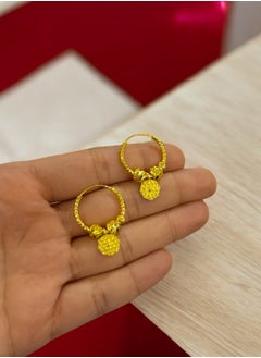 GOLDMAX Elegant 21k Gold Plated Small Earrings For Women  - Image 1