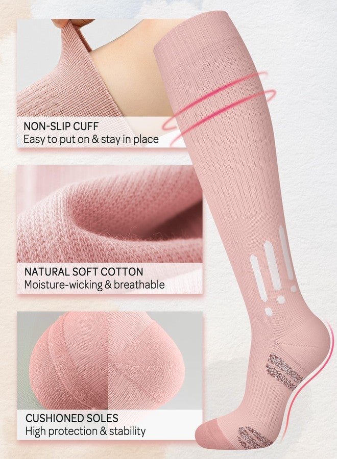 CTHH Thick Cotton Compression Socks for Women 15-20mmHg Cute Knee High Socks Support for Running, Travel, Nurse, Pregnancy Cushioned - Image 5
