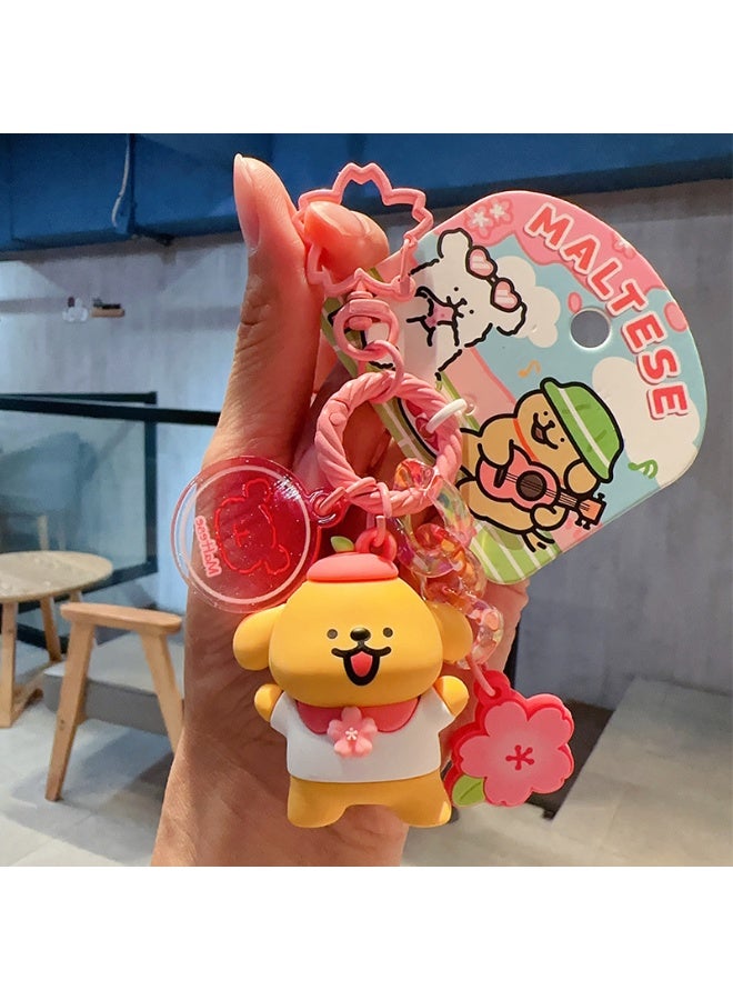 Distinctive Cartoon Keychain Cute Accessory Schoolbag Pendant Bag Chain Car Keychain Creative Gift for Unisex