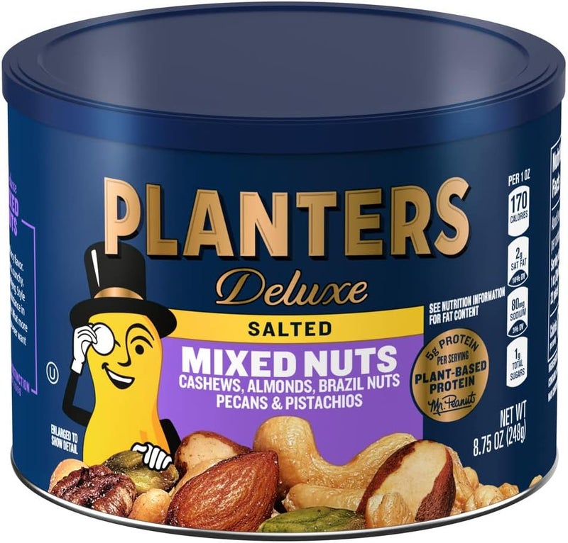 Planters Deluxe Salted Mixed Nuts Canister - 8.75 oz - Image 1