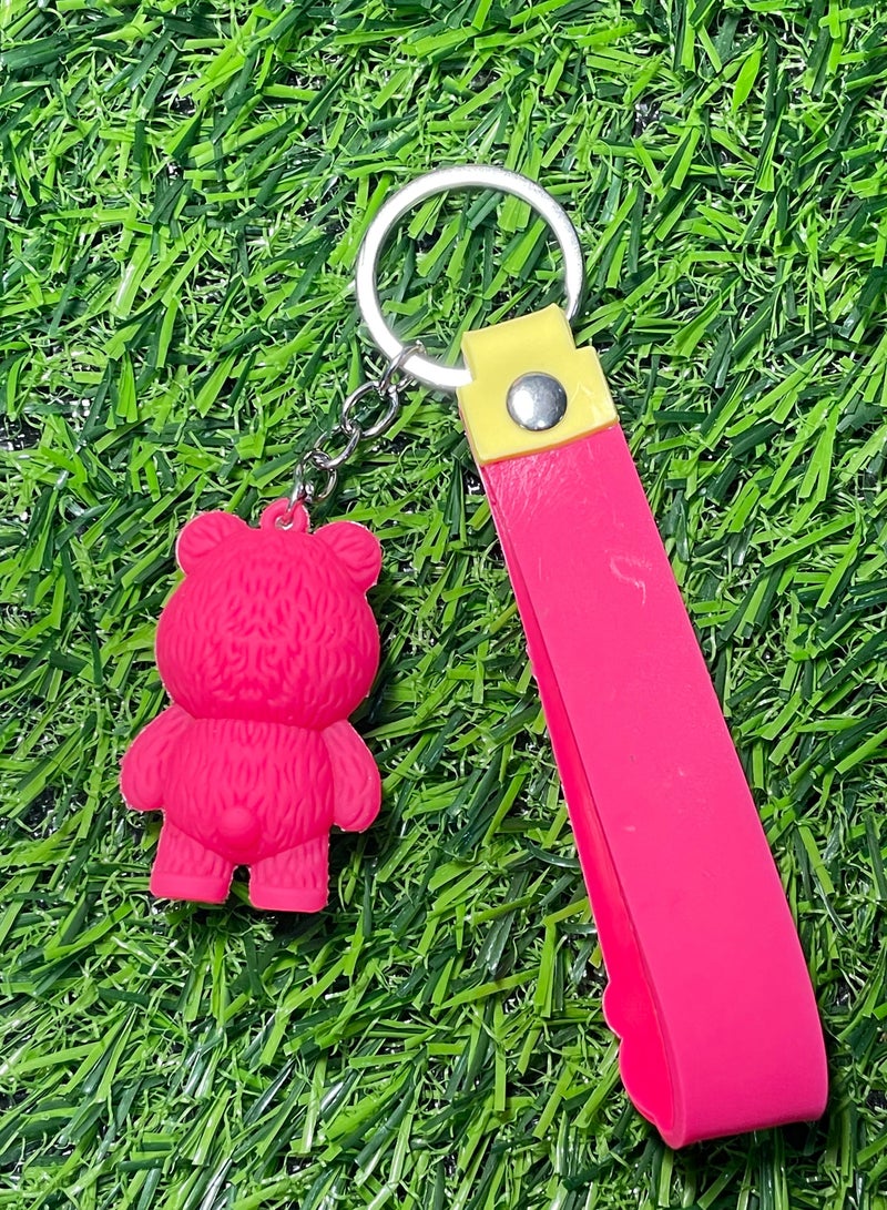 ميدالية مفاتيح كرتونية مميزة اكسسوار أنيق سلسلة مفاتيح بشخصية دب العسل مع شريط يتناسب مع مفاتيح السيارة والمحفظة والحقيبة هدية ابداعية جميلة - Image 4